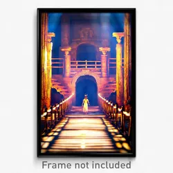 Pixel Art Poster - Ancient Catwalk (8 Bit Psychedelic Trippy Video Game Print)
