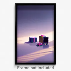 Pixel Art Poster - Distant Shoebox (8 Bit Psychedelic Trippy Video Game Print)