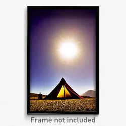 Pixel Art Poster - Striking Bivouac (8 Bit Psychedelic Trippy Video Game Print)