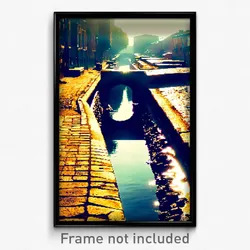 Pixel Art Poster - Worn Canal (8 Bit Psychedelic Trippy Weird Video Game Print)