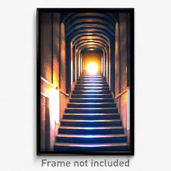 Pixel Art Poster - Strange Stair (8 Bit Psychedelic Trippy Video Game Print)