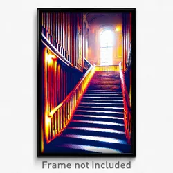 Pixel Art Poster - Stunning Stair (8 Bit Psychedelic Trippy Video Game Print)