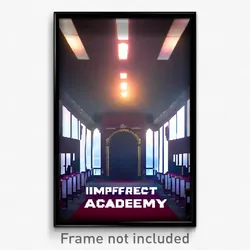 Pixel Art Poster - Imperfect Academy (8 Bit Psychedelic Trippy Video Game Print)