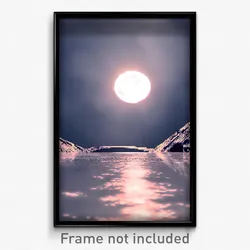 Pixel Art Poster - Underground Moon (8 Bit Psychedelic Trippy Video Game Print)