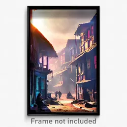 Pixel Art Poster - Insane Slum (8 Bit Psychedelic Trippy Weird Video Game Print)