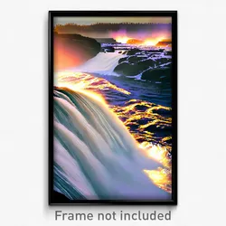 Pixel Art Poster - Famous Rapids (8 Bit Psychedelic Trippy Video Game Print)