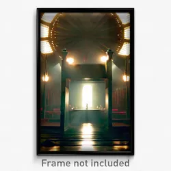 Pixel Art Poster - Infamous Antechamber (8 Bit Psychedelic Video Game Print)