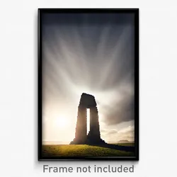 Pixel Art Poster - Monumental Megalith (8 Bit Psychedelic Video Game Print)