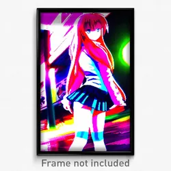 Pixel Art Poster - Vibrant Anime (8 Bit Psychedelic Trippy Video Game Print)