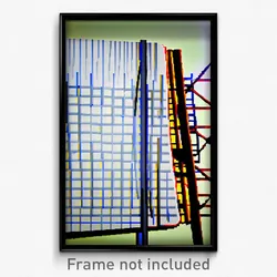 Pixel Art Poster - Wire Frame Notebook (8 Bit Psychedelic Video Game Print)