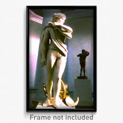 Pixel Art Poster - Noteworthy Statue (8 Bit Psychedelic Trippy Video Game Print)