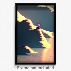 Pixel Art Poster - Cool Ridge (8 Bit Psychedelic Trippy Weird Video Game Print)