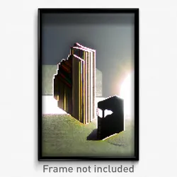 Pixel Art Poster - Gigantic Book (8 Bit Psychedelic Trippy Video Game Print)