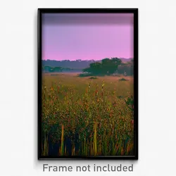 Pixel Art Poster - Dim Grassland (8 Bit Psychedelic Trippy Video Game Print)