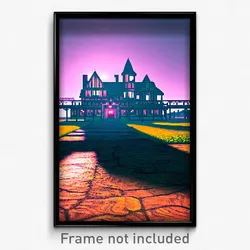 Pixel Art Poster - Shifty Manor (8 Bit Psychedelic Trippy Video Game Print)