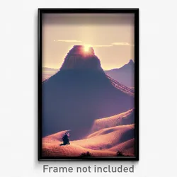 Pixel Art Poster - Pure Butte (8 Bit Psychedelic Trippy Weird Video Game Print)