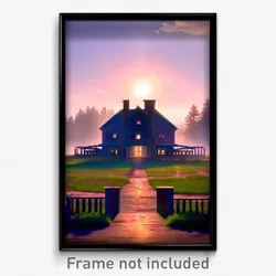 Pixel Art Poster - Unimaginable Homestead (8 Bit Psychedelic Video Game Print)