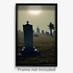 Pixel Art Poster - Bleak Grave (8 Bit Psychedelic Trippy Weird Video Game Print)
