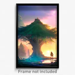 Pixel Art Poster - Strange Shire (8 Bit Psychedelic Trippy Video Game Print)