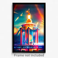 Pixel Art Poster - Outlandish Independence Day (8 Bit Video Game Print)