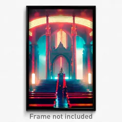 Pixel Art Poster - Wonderful Vicarge (8 Bit Psychedelic Trippy Video Game Print)