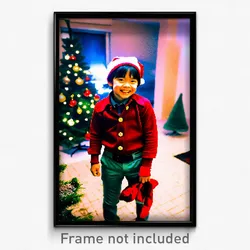 Pixel Art Poster - Candid Christmas (8 Bit Psychedelic Trippy Video Game Print)