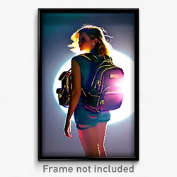 Pixel Art Poster - Glamorous Backpack (8 Bit Psychedelic Video Game Print)