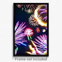 Pixel Art Poster - Brisk Fireworks (8 Bit Psychedelic Trippy Video Game Print)