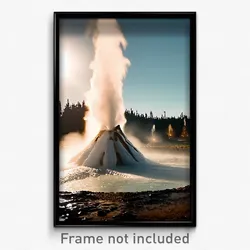 Pixel Art Poster - Elegant Geyser (8 Bit Psychedelic Trippy Video Game Print)