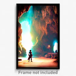 Pixel Art Poster - Ordinary Cave (8 Bit Psychedelic Trippy Video Game Print)