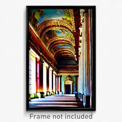 Pixel Art Poster - Well Made Hermitage (8 Bit Psychedelic Video Game Print)
