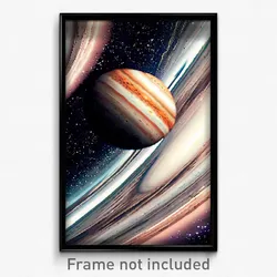 Pixel Art Poster - Natural Jupiter (8 Bit Psychedelic Trippy Video Game Print)