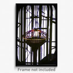 Pixel Art Poster - Complex Wire Frame Pulpit (8 Bit Video Game Print)