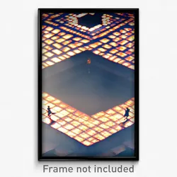 Pixel Art Poster - Elaborate Square (8 Bit Psychedelic Trippy Video Game Print)
