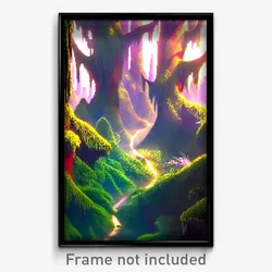 Pixel Art Poster - Distorted Rainforest (8 Bit Psychedelic Video Game Print)