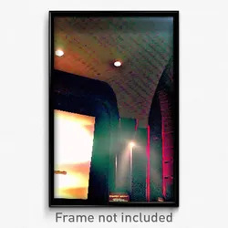 Pixel Art Poster - Dreary Movie Theatre (8 Bit Psychedelic Video Game Print)