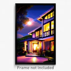 Pixel Art Poster - Fabulous Home (8 Bit Psychedelic Trippy Video Game Print)