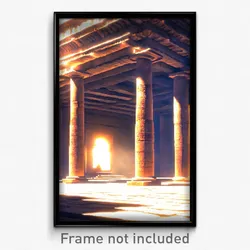 Pixel Art Poster - Cool Ancient Architecture (8 Bit Video Game Print)