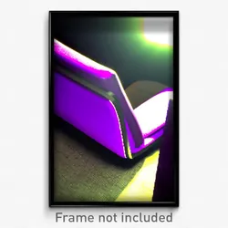 Pixel Art Poster - Violet Seat (8 Bit Psychedelic Trippy Weird Video Game Print)