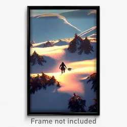 Pixel Art Poster - Treasured Tundra (8 Bit Psychedelic Trippy Video Game Print)