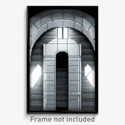 Pixel Art Poster - Gray Vault (8 Bit Psychedelic Trippy Weird Video Game Print)