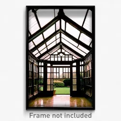 Pixel Art Poster - Webbed Conservatory (8 Bit Psychedelic Video Game Print)