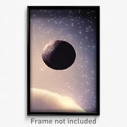 Pixel Art Poster - Rough Pluto (8 Bit Psychedelic Trippy Weird Video Game Print)