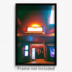 Pixel Art Poster - Puzzling Movie Theatre (8 Bit Psychedelic Video Game Print)