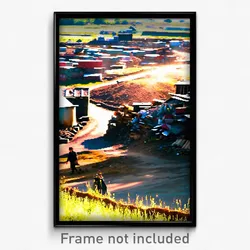 Pixel Art Poster - Rural Dump (8 Bit Psychedelic Trippy Weird Video Game Print)