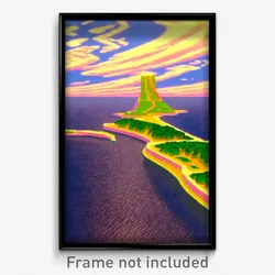 Pixel Art Poster - Swirly Strait (8 Bit Psychedelic Trippy Video Game Print)