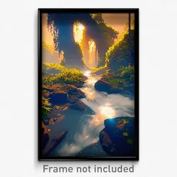 Pixel Art Poster - Average Brook (8 Bit Psychedelic Trippy Video Game Print)