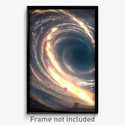 Pixel Art Poster - Bustling Hurricane (8 Bit Psychedelic Video Game Print)