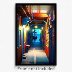 Pixel Art Poster - Nautical Alley (8 Bit Psychedelic Trippy Video Game Print)