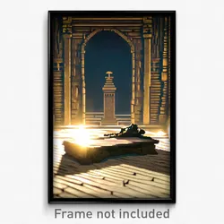 Pixel Art Poster - Lost Tomb (8 Bit Psychedelic Trippy Weird Video Game Print)